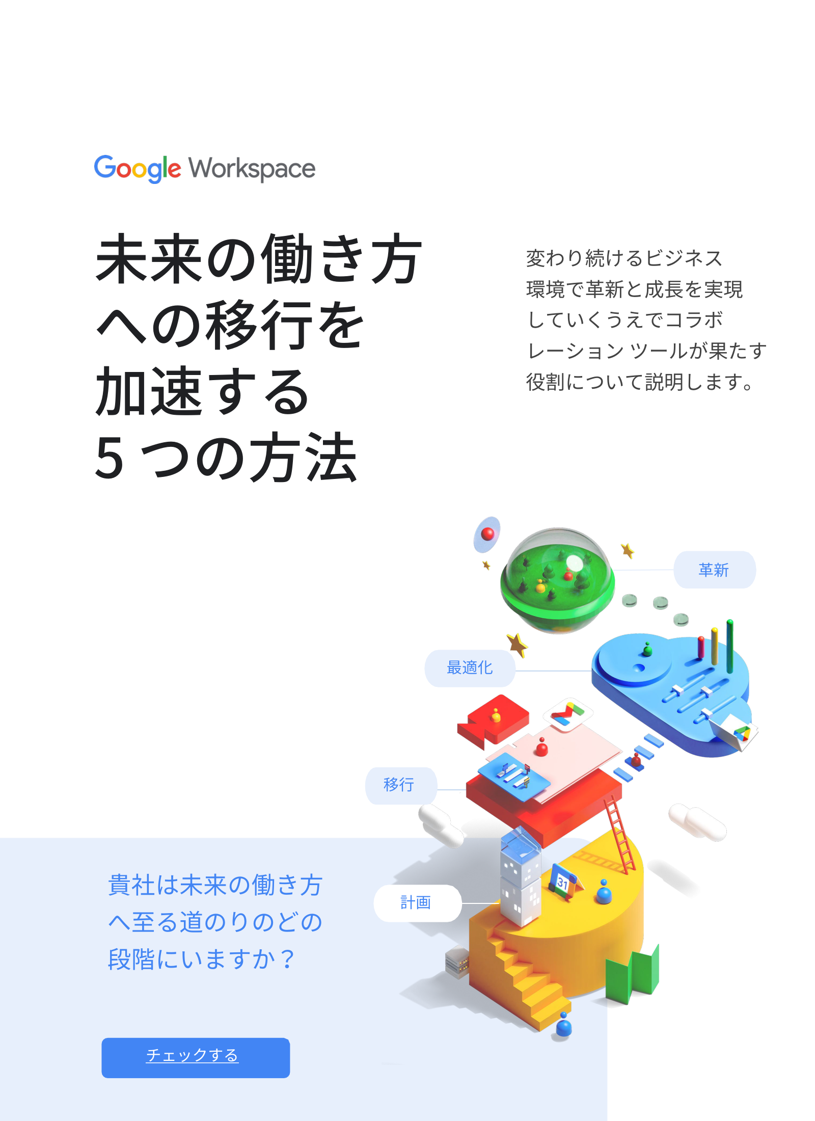 未来の働き方への移行を加速する 5 つの方法の表紙サムネイル